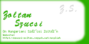 zoltan szucsi business card